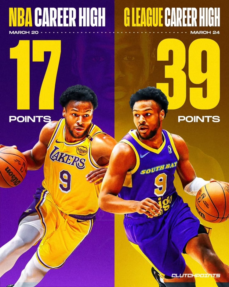 在進(jìn)步！布朗尼一周內(nèi)先后創(chuàng)下個(gè)人NBA和G聯(lián)盟單場(chǎng)得分新紀(jì)錄